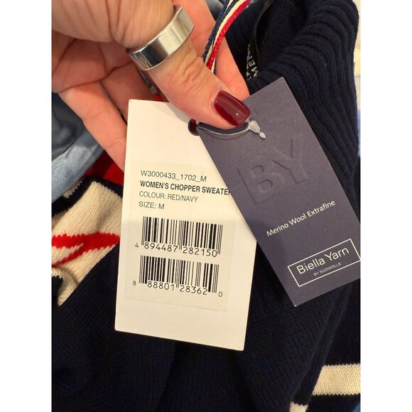 Perfect Moment Chopper Sweater Red Navy Blue NWT - Size M - Picture 6 of 9
